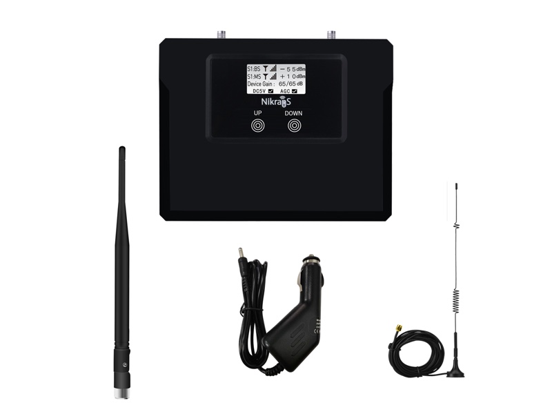 dual band gsm 900+4g 800 signal booster for car nikrans lcd-gl-drive 